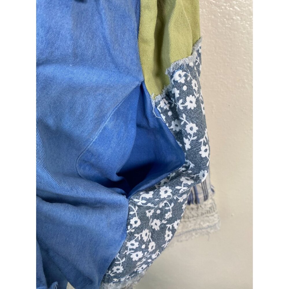 Bluevelvet Patchwork Poncho Top size M/ L Artsy Hippie Lagenlook Boho Peasant - Picture 9 of 16